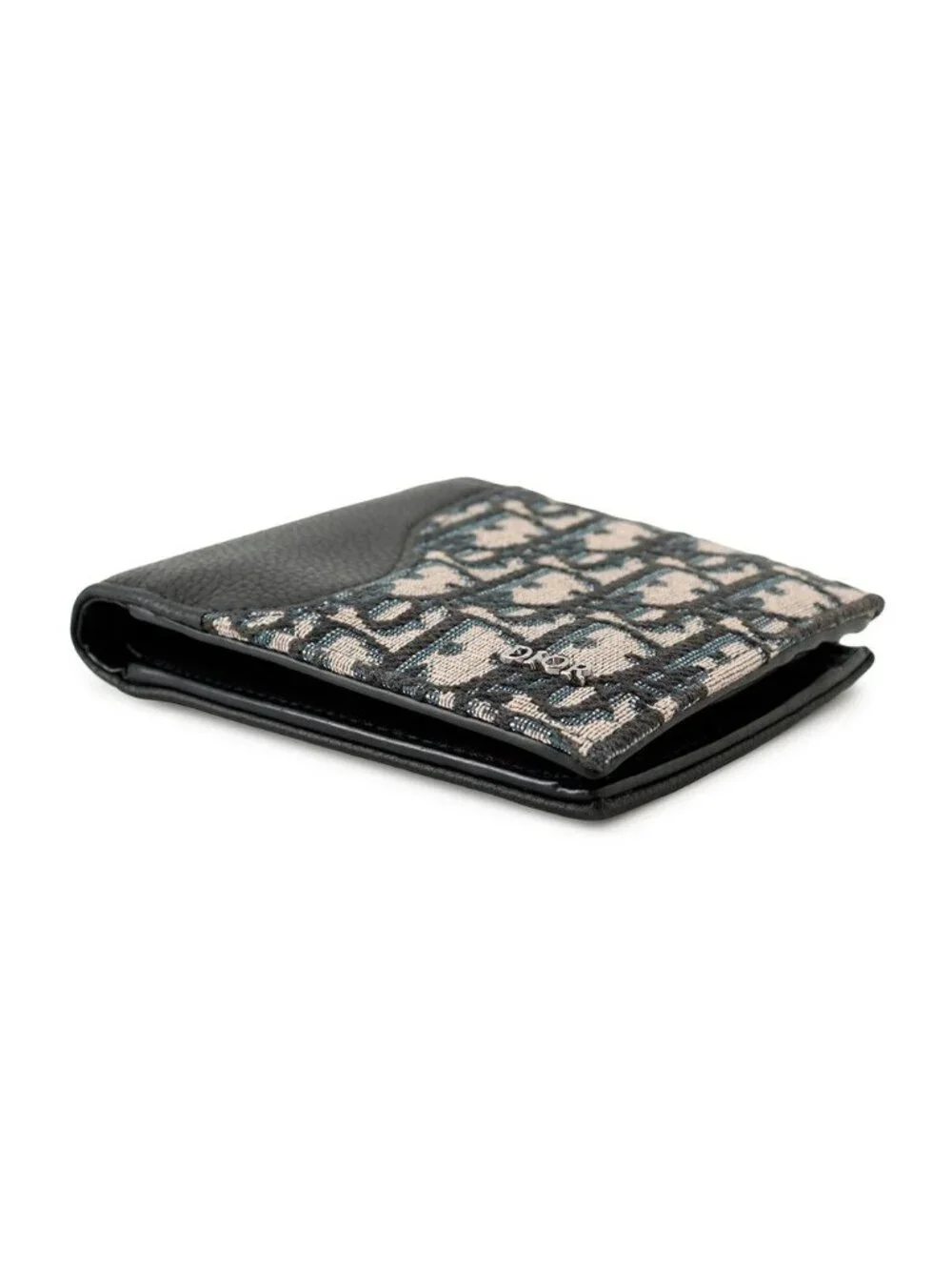 Dior Bifold Wallet Saddle Jacquard Black
